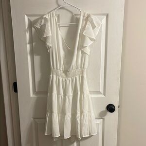 White Ruffle Dress